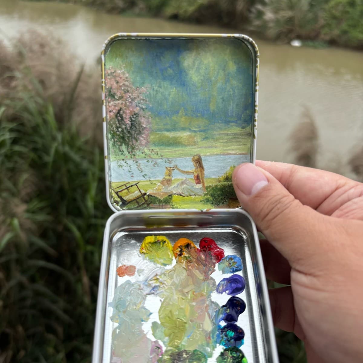 Custom Travel Memory Painting pocket travel painting